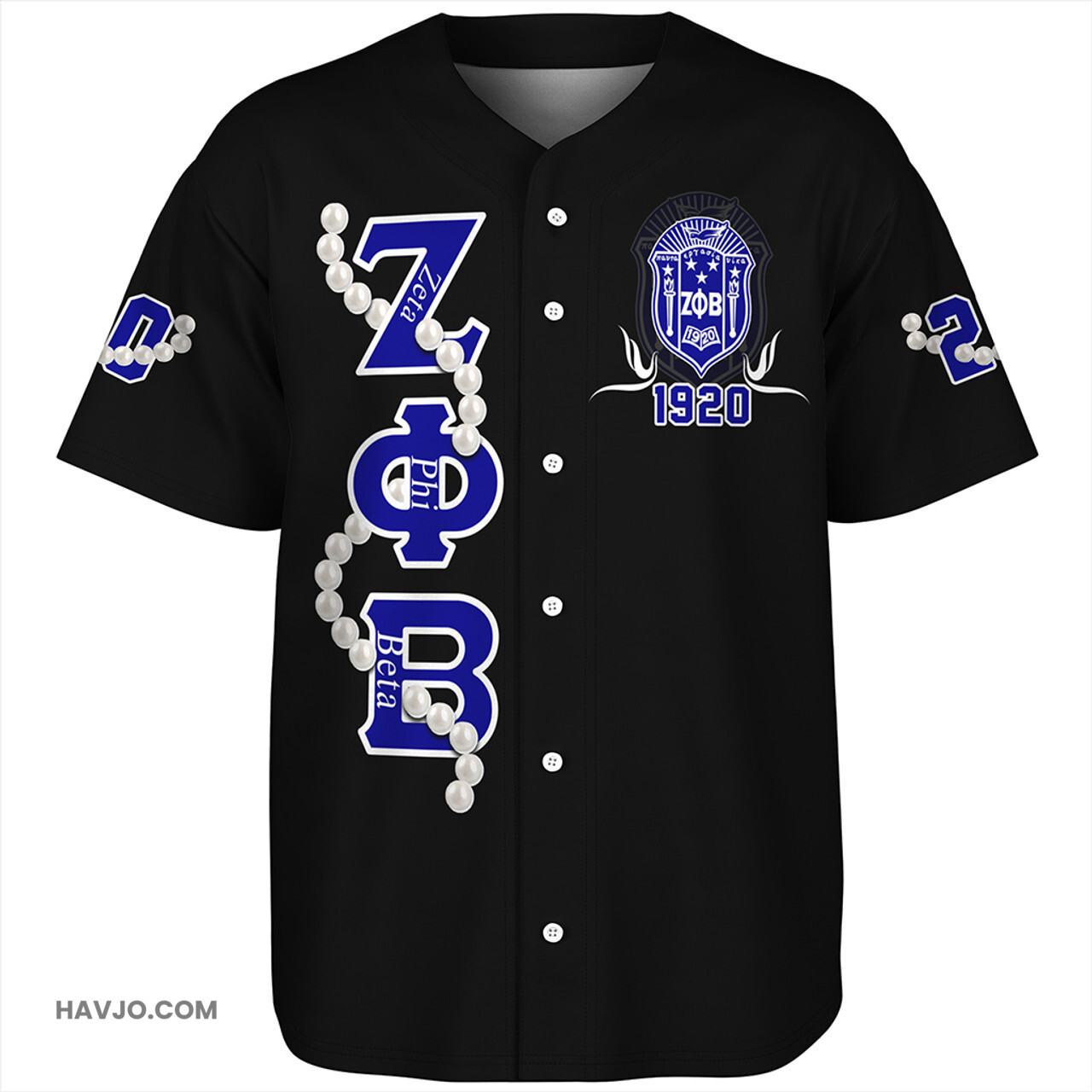 Zeta Phi Beta Pearls Baseball Jersey