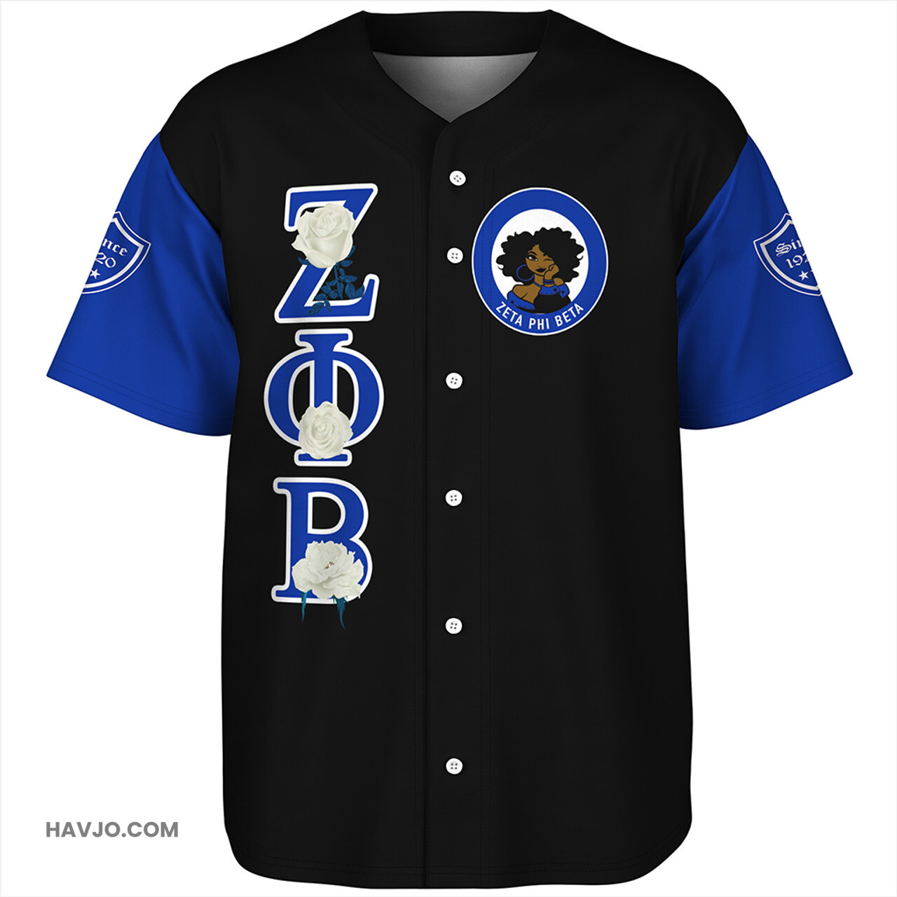 Zeta Phi Beta Rose Flower Baseball Jersey