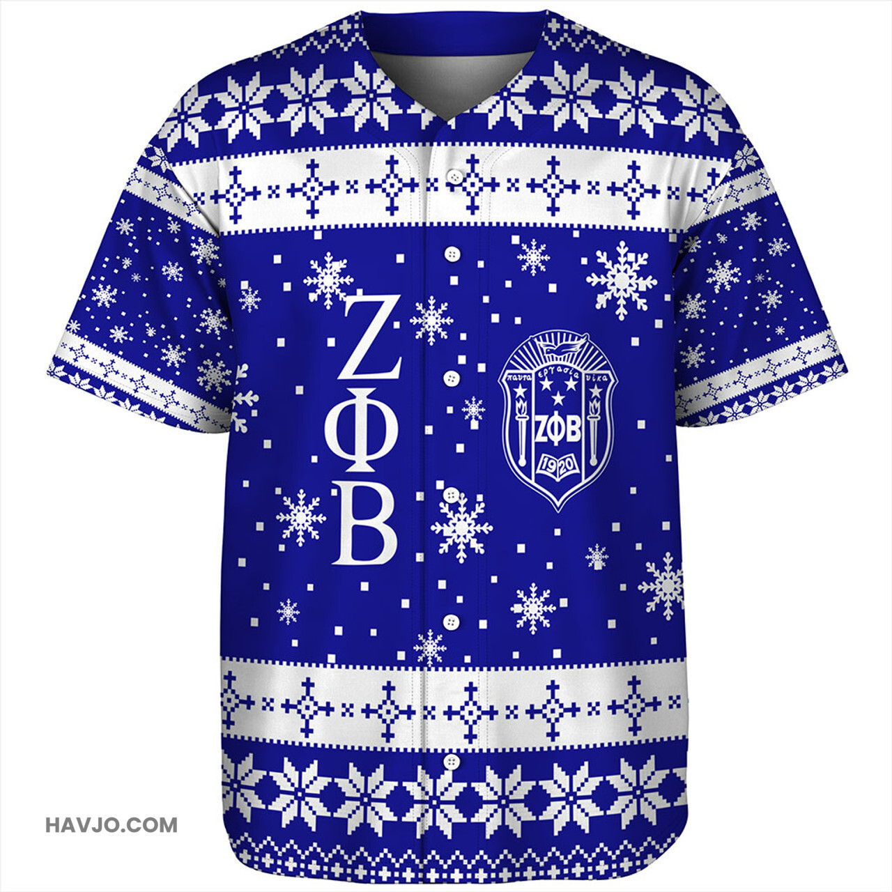 Zeta Phi Beta Sorority Christmas Baseball Jersey