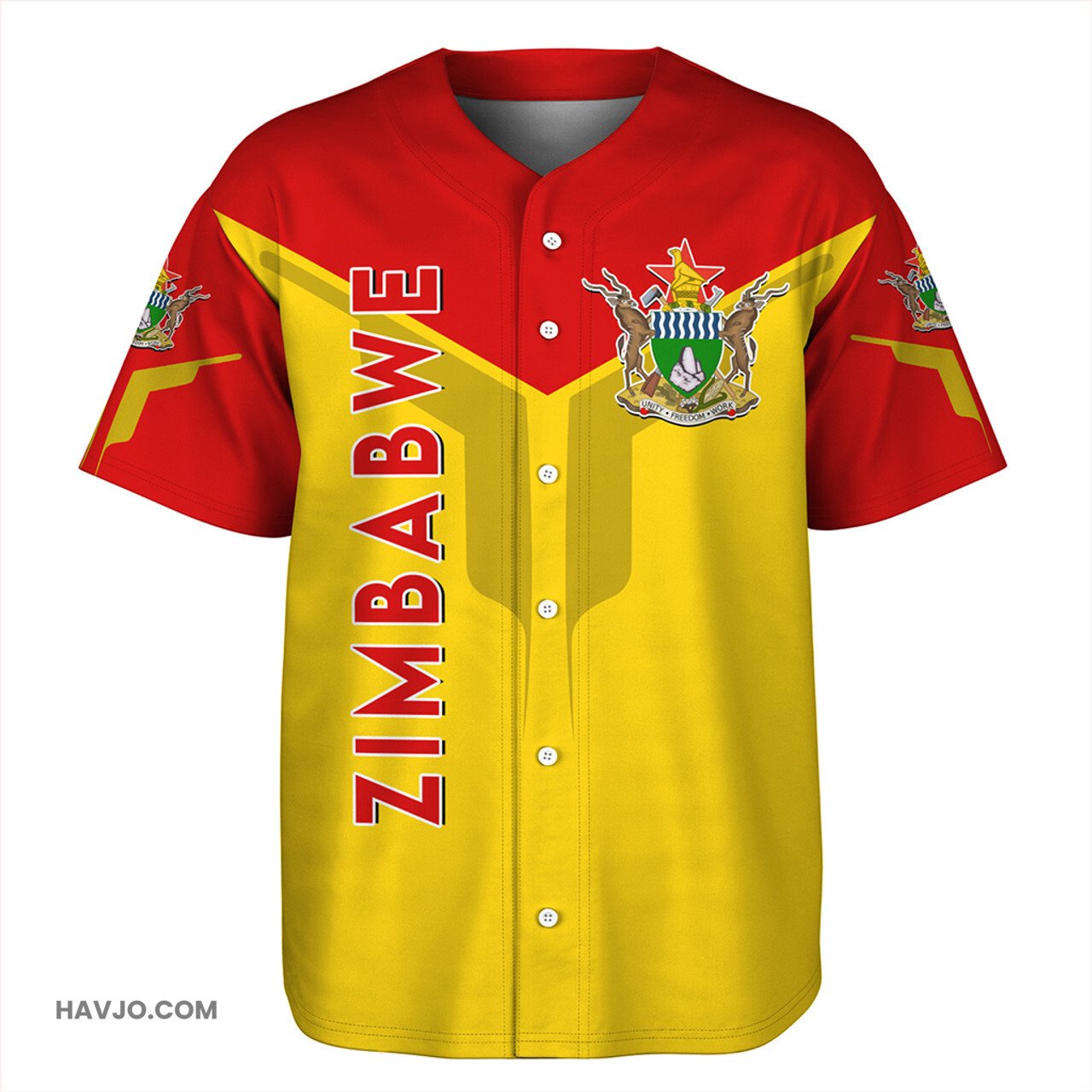Zimbabwe Arrow Style Baseball Jersey