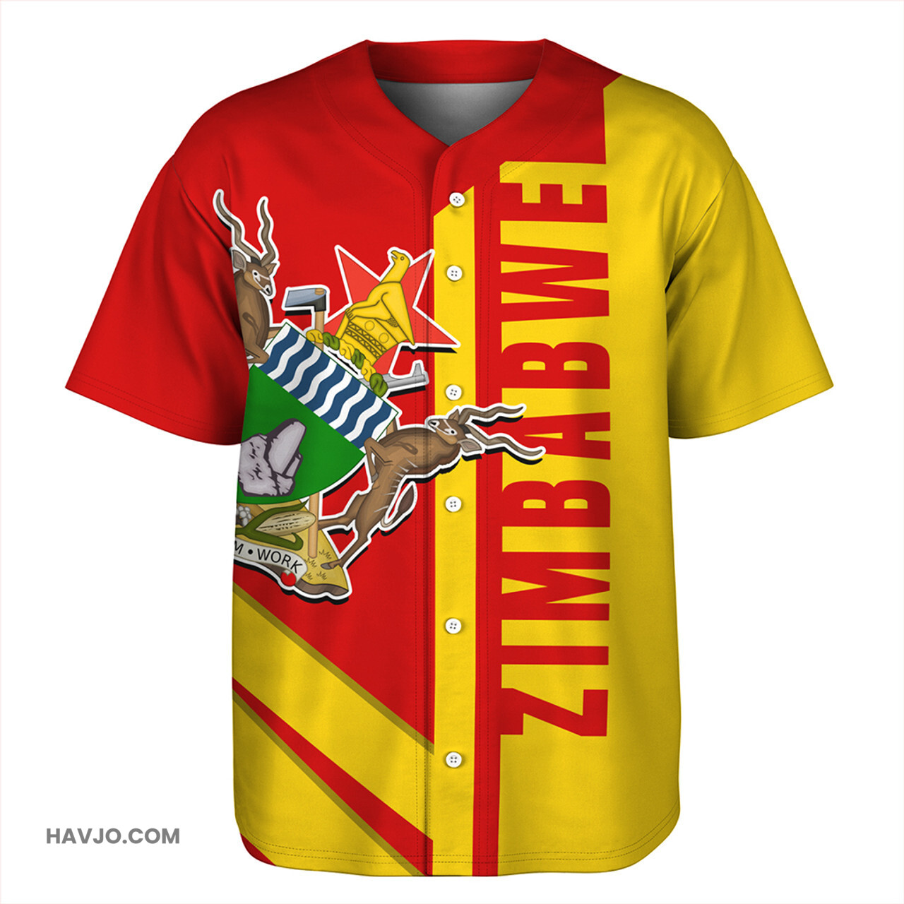 Zimbabwe Casual Style Baseball Jersey