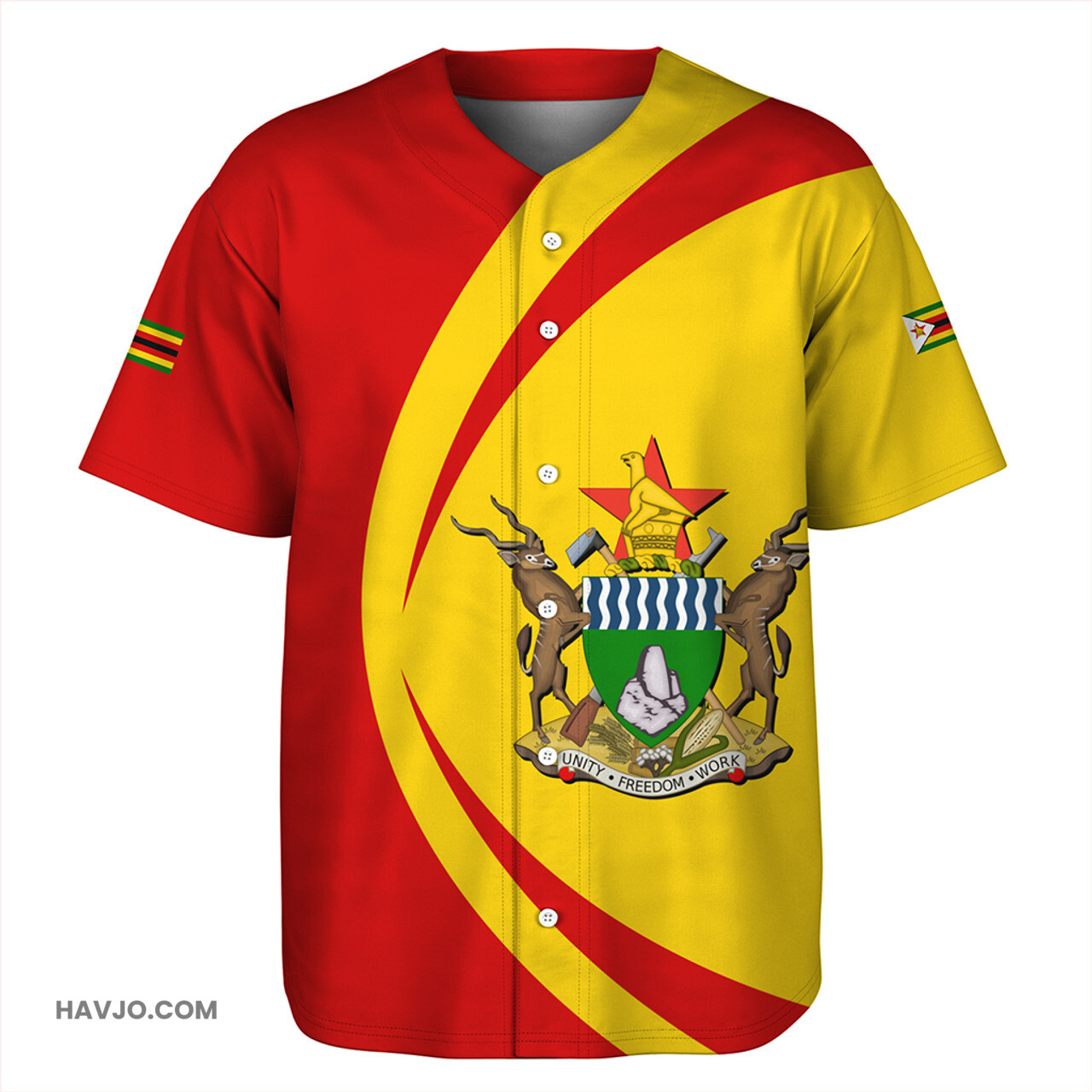Zimbabwe Circle Style Baseball Jersey