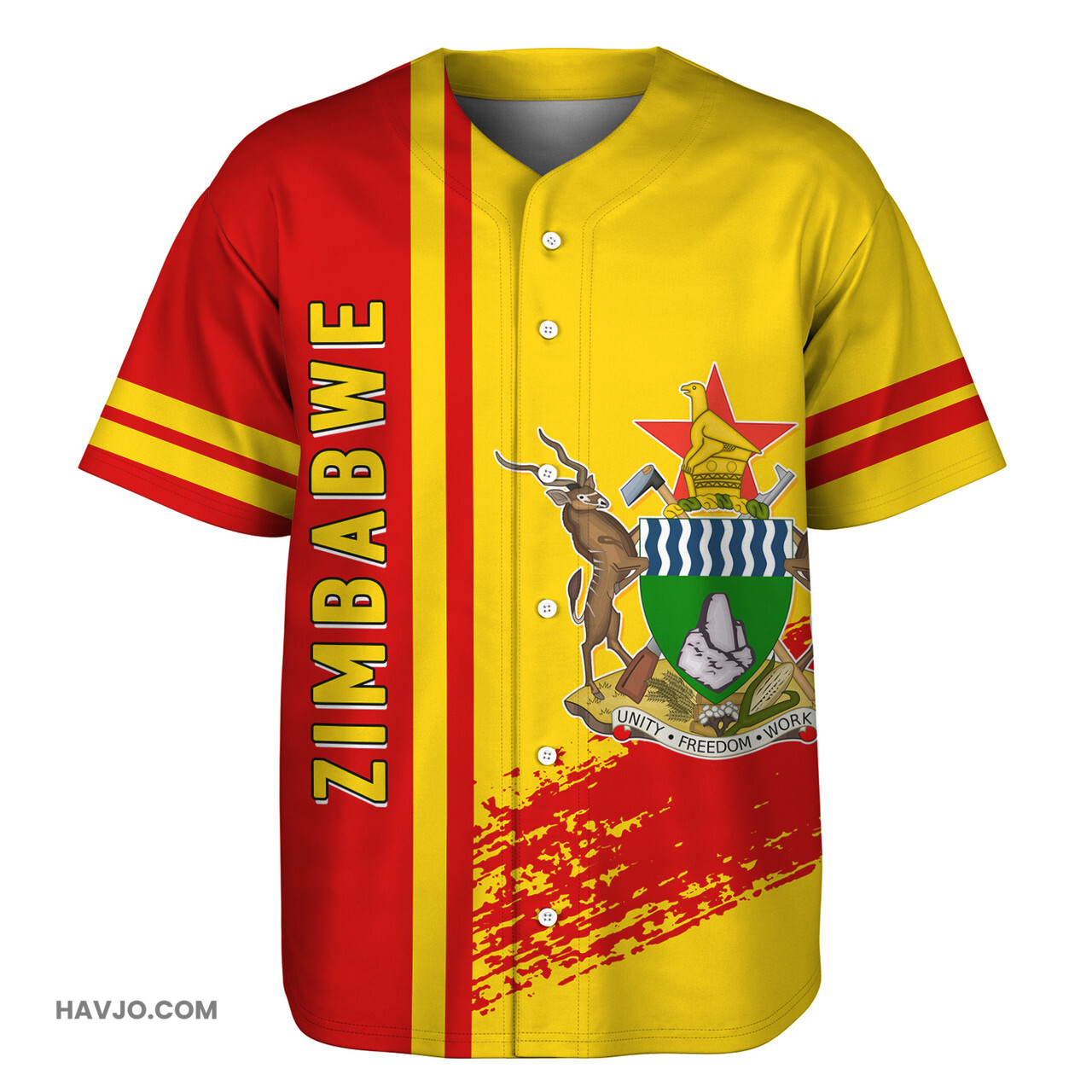 Zimbabwe Quater Style Baseball Jersey