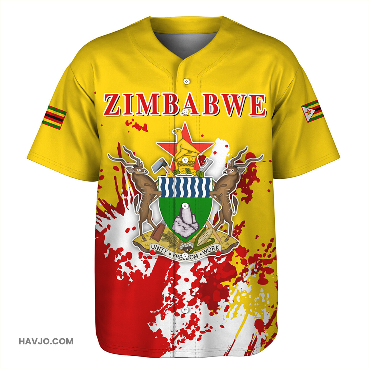 Zimbabwe Spanit Style Baseball Jersey
